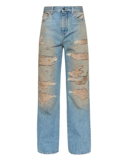 Amiri Blue Distressed Ripped Jeans for men