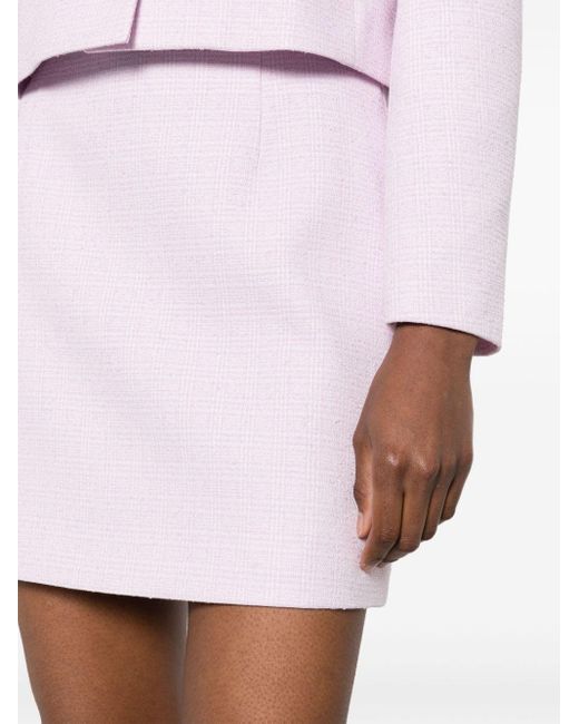 Claudie Pierlot Pink A-line Jacquard Miniskirt