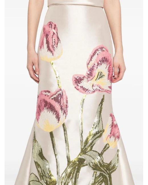 Amsale White Abendkleid Mit Pailletten