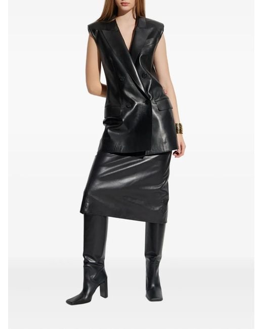 Givenchy Black Double-Breasted Sleeveless Jacket
