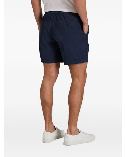 Slowear Blue Corduroy Drawstring Shorts for men
