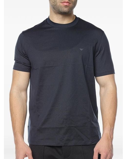 Emporio Armani Blue Logo-Detail T-Shirt for men
