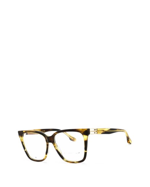 Victoria Beckham Black Rectangle-Frame Glasses
