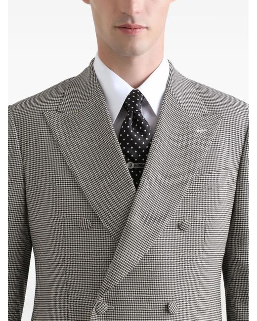 Dolce & Gabbana Gray Double-Breasted Sicilia Light Jacket for men