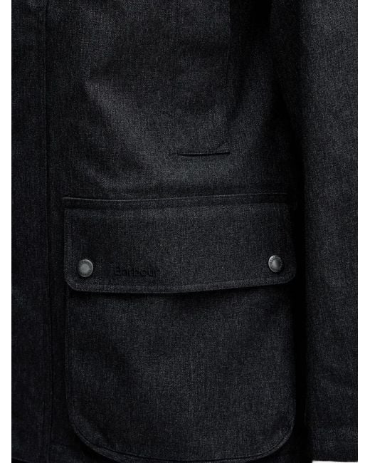 Barbour Black Modern Beaufort Hooded Jacket for men