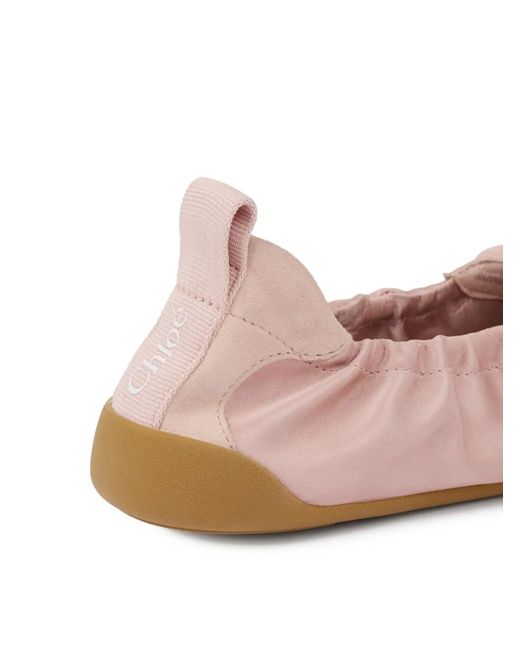 Chloé Pink Kick Leather Ballets
