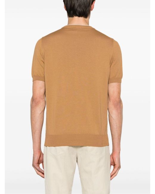 Canali Natural Edges Cotton T-shirt for men