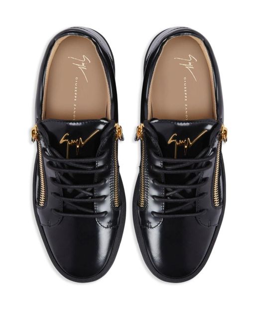 Giuseppe Zanotti Black Frankie Zip-detail Low-top Sneakers for men
