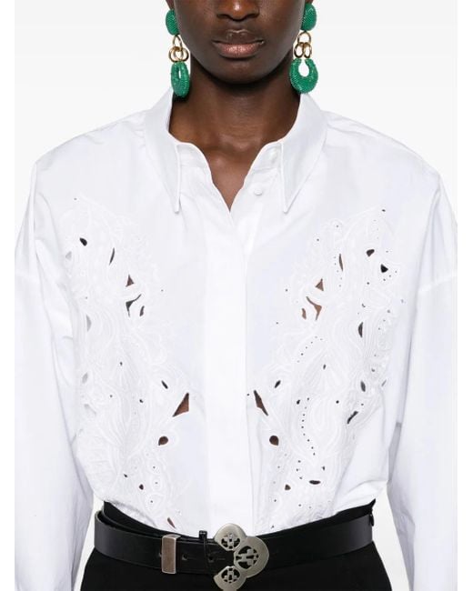 Dorothee Schumacher White Broderie-Anglaise Cotton Shirt