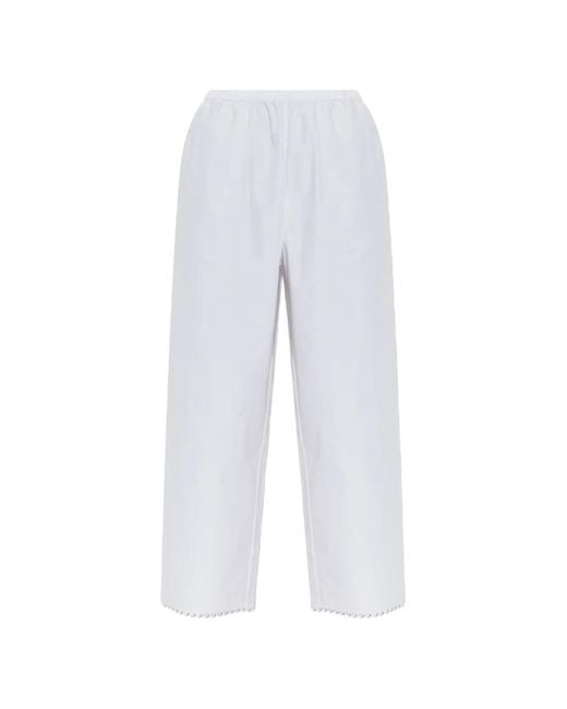 Rohe White Scalloped Trousers