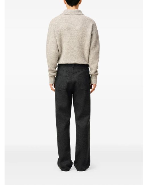 AMI Wollen Broek in het Black voor heren