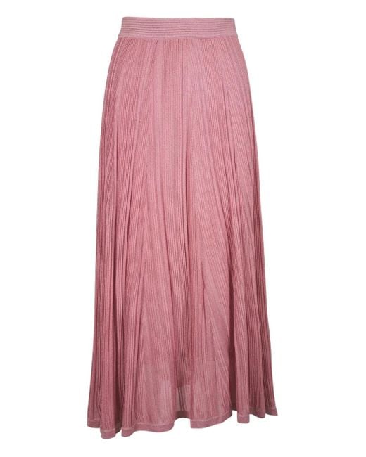 Zimmermann プリーツ マキシスカート Pink