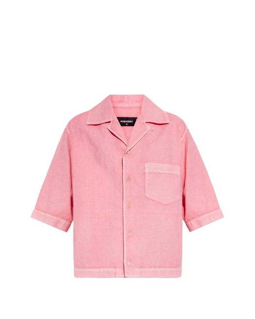 DSquared² Pink Pocket Buttoned Shirt