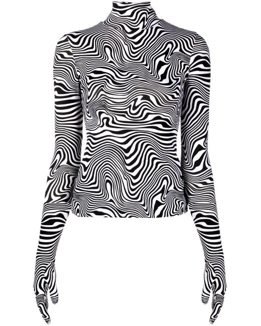 Vetements Multicolor T-Shirt mit Zebra-Print