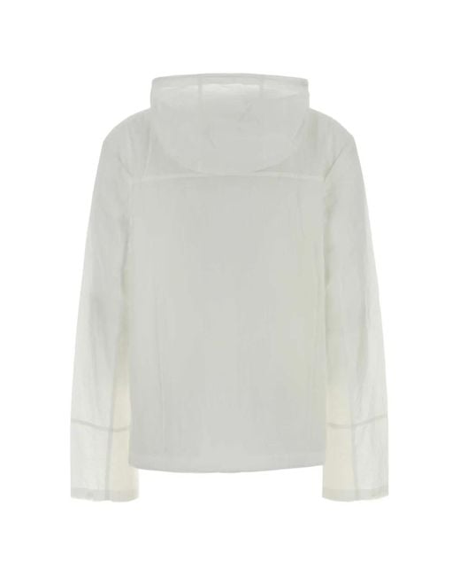 Autry White Zip-Up Ripstop Jacket