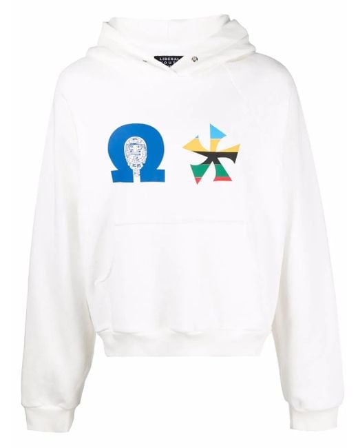 Liberal Youth Ministry White Aztec Long-Sleeved Hoodie for men