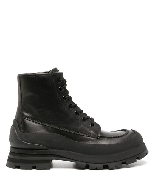 Shoes > boots > lace-up boots Alexander McQueen pour homme en coloris Black