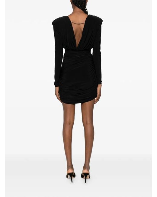 MITILIANE COUTURE Black Draped Mini Dress