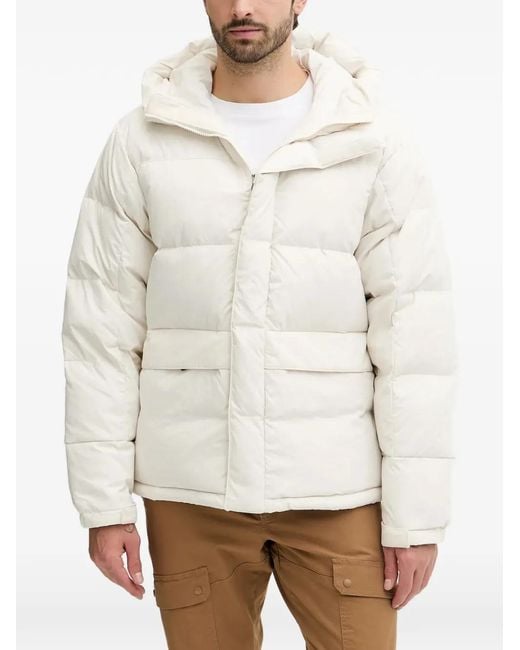 The North Face White Hooded Padded Jacket for men