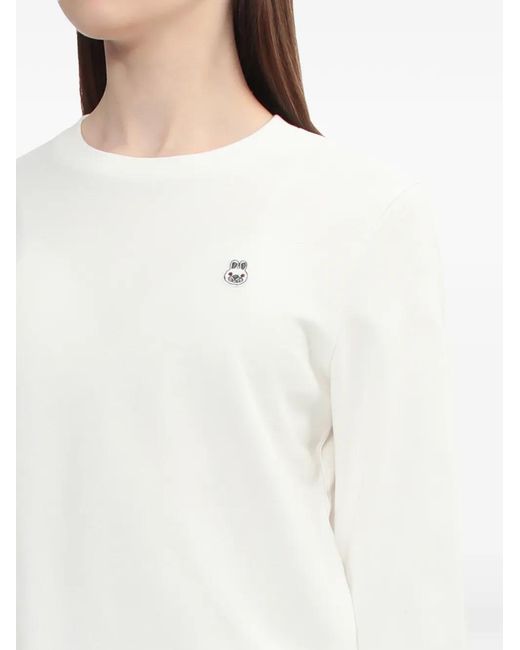 A Bathing Ape White Long-Sleeve Logo Top