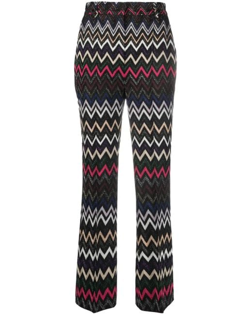 Missoni Black Zigzag Lurex Trousers