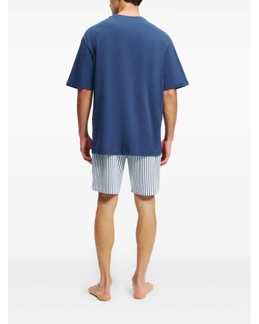 Pigiama A Righe di Karl Lagerfeld in Blue da Uomo