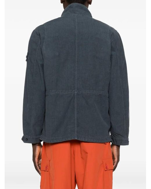 Stone Island Blue Compass-Badge Jacket for men