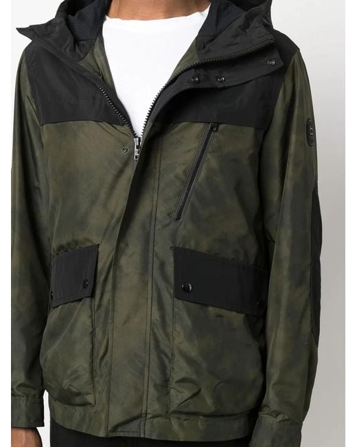 Woolrich Black Trek Tie Dye-Print Windbreaker for men