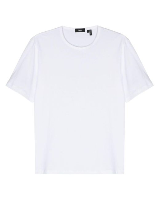 Theory White Precise Cotton T-shirt for men