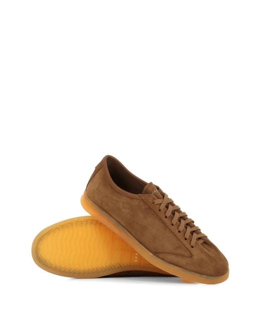 Henderson Brown Lace-Up Suede Sneakers for men