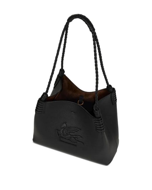 Etro Black Small Libra Tote Bag