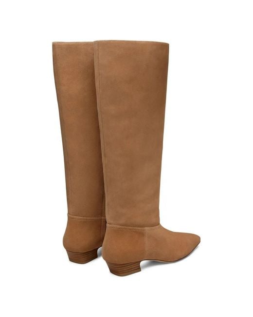Stuart Weitzman Brown Stassi Square-Toe Boots