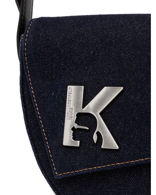 Karl Lagerfeld Black Logo-Plaque Mini Bag