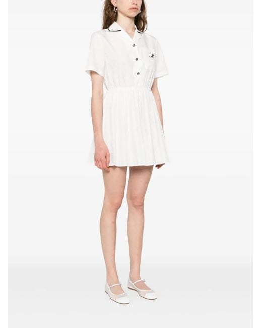Maje White Short-Sleeve Shirt Dress