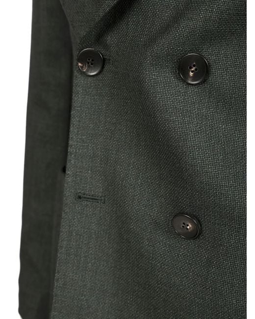 Guarinucci Black Double-Breasted Peak-Lapel Blazer for men