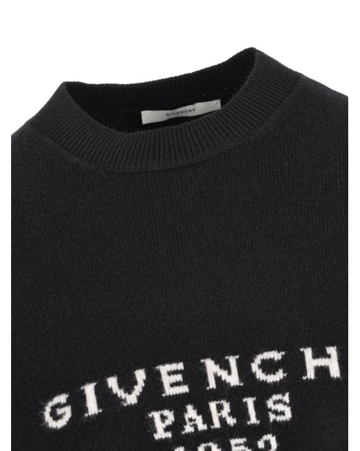 Pull À Logo En Intarsia Givenchy en coloris Black