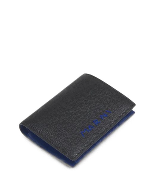 Marni Black Mending Logo Bifold Wallet for men