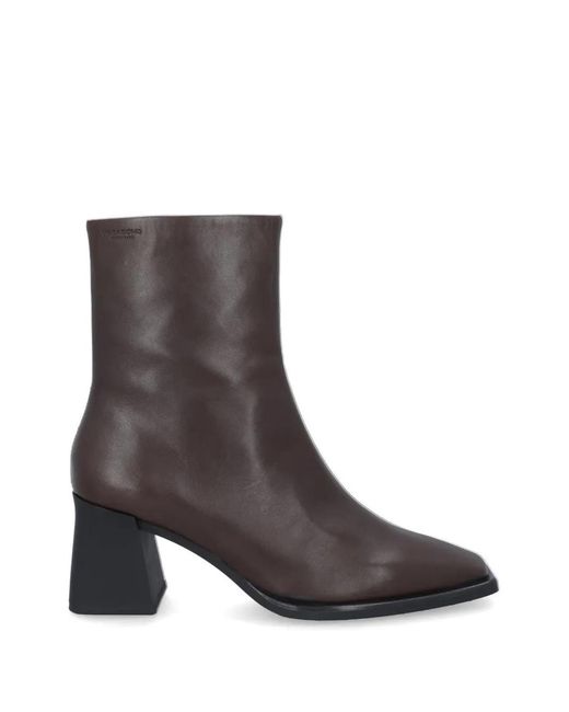 Vagabond Brown Hedda Square-Toe Boots