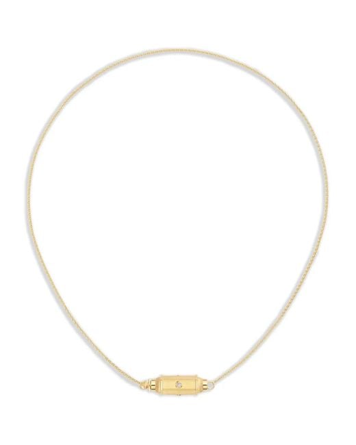Marie Lichtenberg White Collier Micro Coco En 18Ct À Diamants