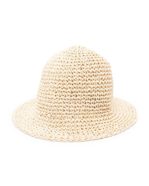 Sandro Natural Raffia Bucket Hat for men