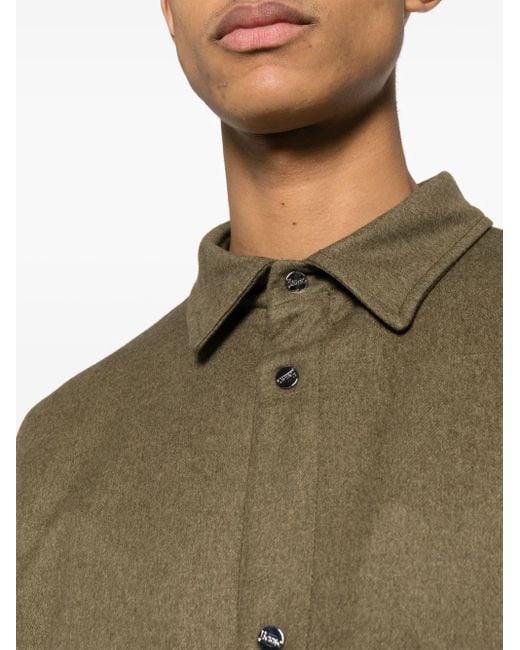 Herno Green Padded Shirt Jacket for men