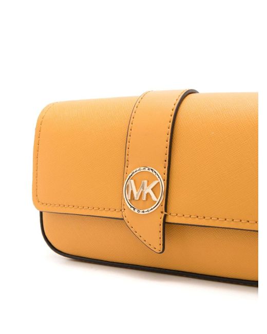 Mini sac à bandoulière Greenwich en cuir MICHAEL Michael Kors en coloris Orange