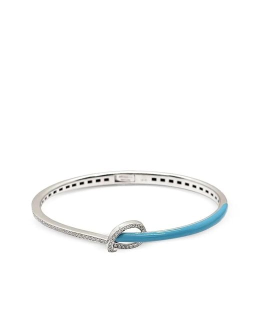 Andreoli White 18K Knot Diamond Bracelet