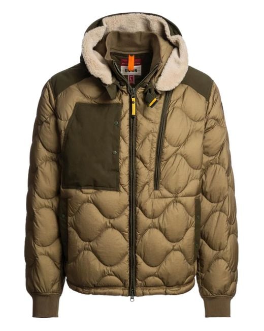 Parajumpers Green Quilted Hooded Jacket for men