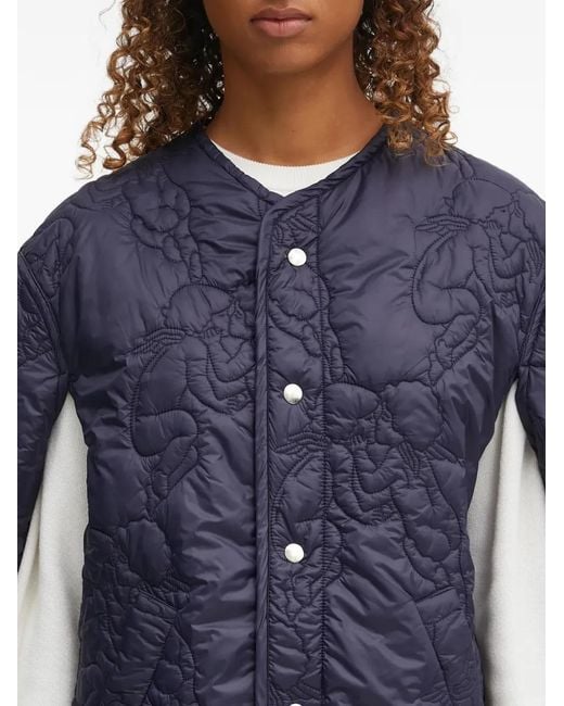 Fiorucci Blue Quilted Button Jacket