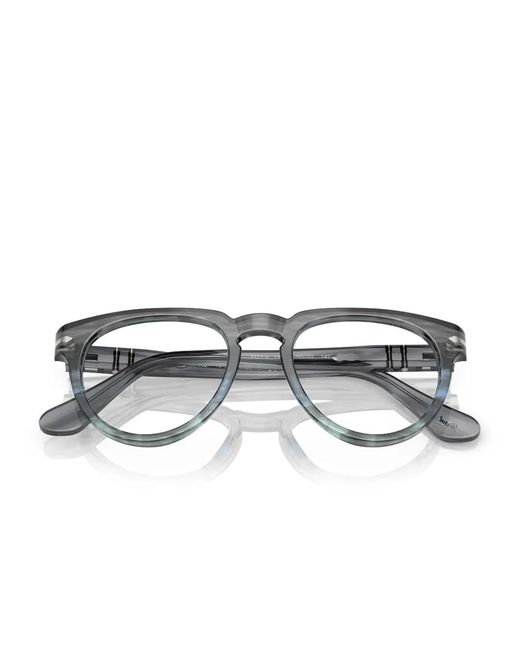 Persol Gray Pantos-Frame Glasses