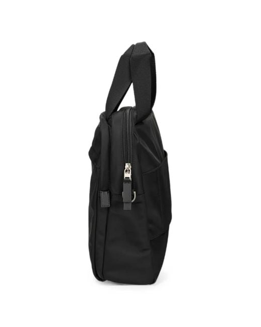 Calvin Klein Black Logo-Plaque Laptop Bag for men