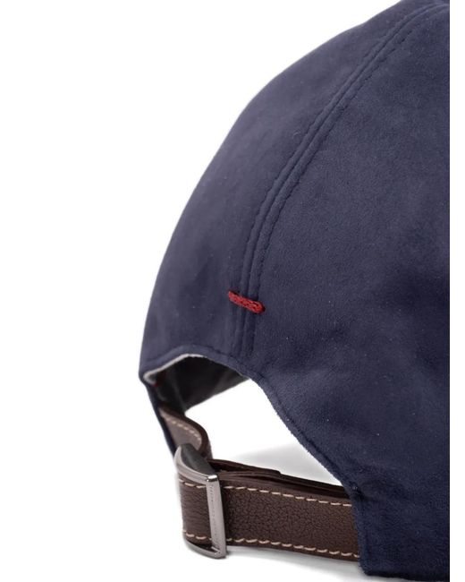 Brunello Cucinelli Blue Logo-Embroidered Baseball Cap for men