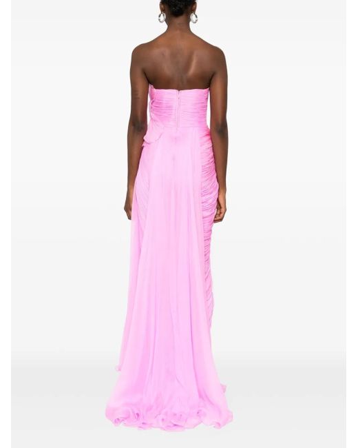 IRIS SERBAN Pink Adelaine Maxi Dress