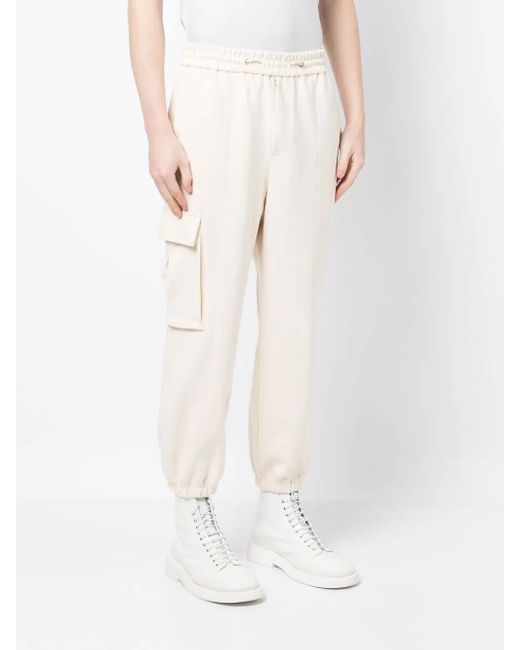 ZZERO BY SONGZIO White Cargo-Style Drawstring Track Pants